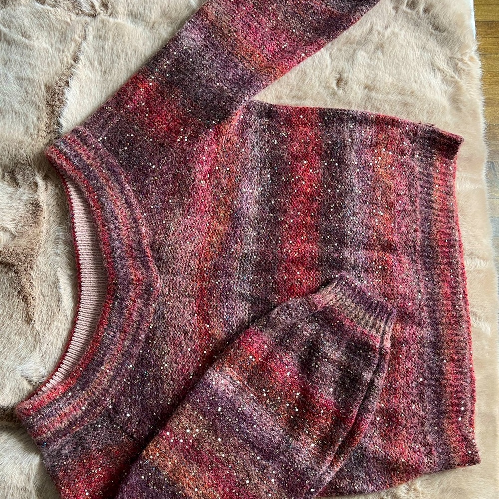 BANANA REPUBLIC Ombre Sequin Sweater size L - Picture 6 of 6